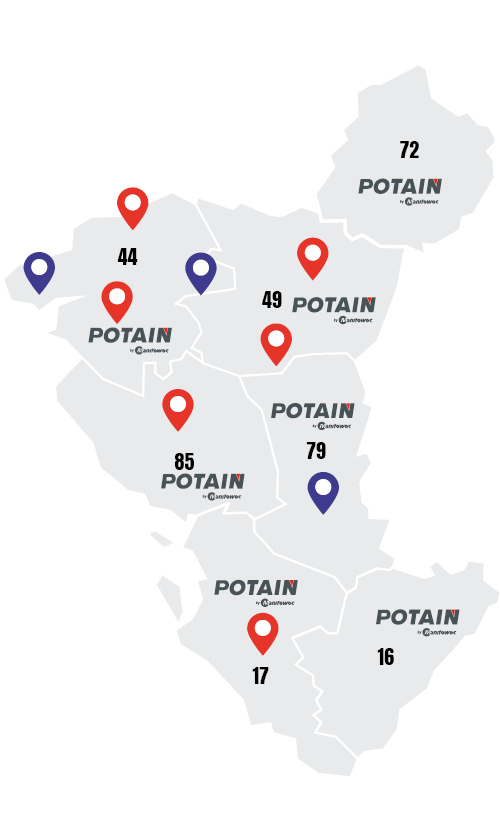 Carte secteurs distribution SOME POTAIN